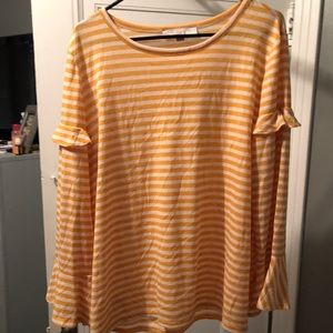 Loft long sleeve ruffle